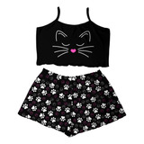 Pijama Curto Feminino Adulto