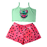 Pijama Curto Feminino Adulto