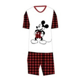 Pijama Curto Masculino Mickey Adulto E