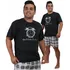 Pijama Curto Masculino Verão Blusa De Manga E Short Pai 
