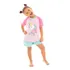 Pijama Curto Unicornio Infantil Menina Babydoll 