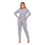 Pijama De Amamentação Longo Maternidade Com Botão Promoção