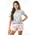 Pijama De Calor Alça Love Mescla Empório Do Algodão