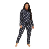 Pijama De Plush Feminino Inverno Roupa Quente Dormir
