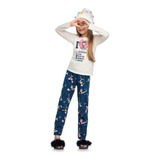 Pijama Elian Infantil Juvenil Feminino Inverno Leve 4 A 16