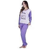 Pijama Estampado Inverno Calça E Manga Longa Feminino Terra E Mar Tamanho P Cor Roxo Genero Mulher