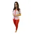Pijama Feminino Aberto Na Frente Manga Cuta E Calça Fem Inv
