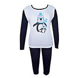 Pijama Feminino Adulto Calça Comprida Blusa Manga Longa Preto G 