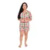 Pijama Feminino Americano Blogueira Aberto Com Botões