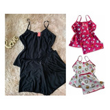 Pijama Feminino Baby Doll Short Dormir Conforto Atacado 