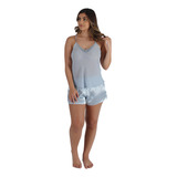 Pijama Feminino Blusa Chiffon