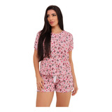 Pijama Feminino Curto Baby Doll E Short Doll Blogueira