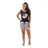 Pijama Feminino Curto Verão Camiseta Malha Premium Oferta!