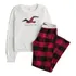 Pijama Feminino Hollister Xadrez Manga Longa