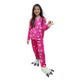 Pijama Feminino Infantil Flecee