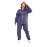 Pijama Feminino Longo Abertura