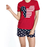 Pijama Feminino Manga Curta
