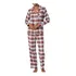 Pijama Feminino Ralph Lauren Flanelado Xadrez Brasão Bordado