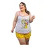 Pijama Feminino Verão Short E Regata De Personagem Lindo