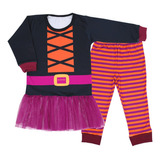Pijama Infantil Fantasia Bruxinha Termico Halloween