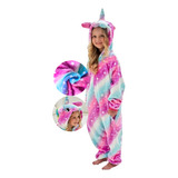 Pijama Infantil Fantasia Macacão Unicórnio Kigurumi Rápido