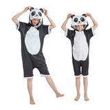 Pijama Infantil Macacão Kigurumi Fantasia Urso Panda Botão