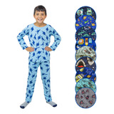Pijama Infantil Manga Longa Calça Malha Menino Dia Frio 1 3