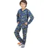 Pijama Infantil Manga Longa Flanelado Menino Tam 10 Ao 14 