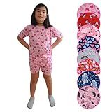 Pijama Infantil Menina De 1 A 14 Anos Conjunto Short E Camiseta Bermuda Criança Algodão Verão Calor Quente Feminino Tama