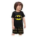 Pijama Infantil Menino Camiseta Meia Manga Short Estampado