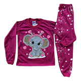 Pijama Infantil Outono Inverno Meninas Brilha Escuro Longo