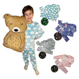 Pijama Infantil Pelucia Fleece Conjunto Longo Tam 1 Ao 8 