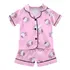Pijama Infantil Seda Verão Estilo Americano Menina/menino