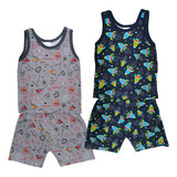 Pijama Infantil Verão Kit 2 Conjunto