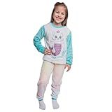 Pijama Inverno Fleece Feminino Infantil Brilha No Escuro BR Idade 10 Anos Regular OFF WHITE 