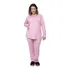 Pijama Inverno Gestante Plus Size Rosa Botões Estrela 7217