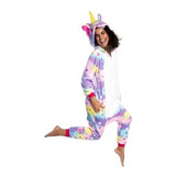 Pijama Kigurumi Cosplay Unicórnio Infantil Adulto Macacão