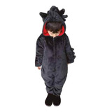 Pijama Kigurumi Infantil Dragão Preto
