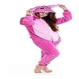 Pijama Kigurumi Macacão Stitch Rosa Adulto Angel M 