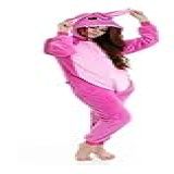 Pijama Kigurumi Macacão Stitch Rosa Adulto Angel P 