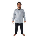 Pijama Longo Adulto Masculino Blusa Manga Comprida E Calça