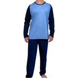 Pijama Longo Adulto Masculino Blusa Manga Comprida E Calça