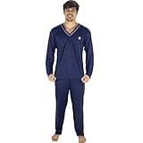 Pijama Longo Adulto Masculino Manga Comprida E Calça 080 Vinho M 