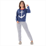 Pijama Longo Fechado Feminino