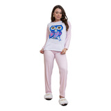 Pijama Longo Feminino Outono inverno Manga Longa Calça