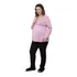 Pijama Longo Plus Size Maternidade Rosa Coração 8884