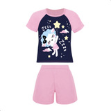 Pijama Lupo Infantil Feminino Curto 100 Algodão Menina Kids