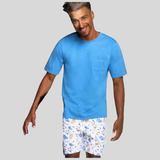 Pijama Lupo Masculino Curto Algodão 28462 Divertido Pet Dog