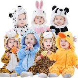 Pijama Macacão Infantil Bichinhos Fantasia Animais Kigurumi