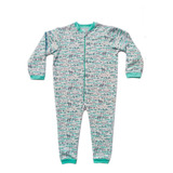 Pijama Macacão Infantil De Moletinho Safari Verde Animais